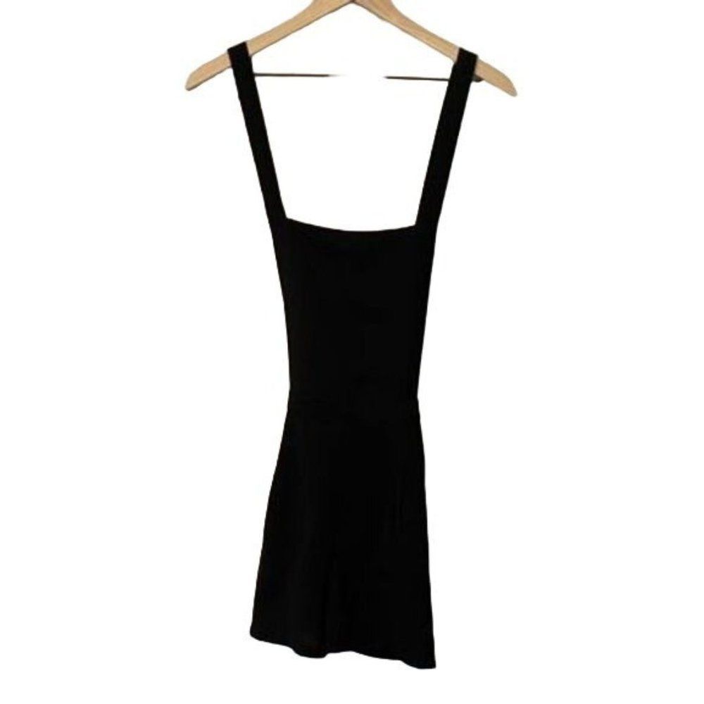 Forever 21 Medium Black Dressy Overall Mini Short Jumper Romper
